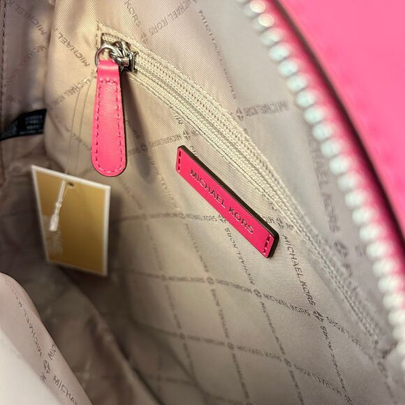 Michael Kors Jaycee Medium Ombré Signature Logo Backpack Dragonfruit - Picture 8 of 9